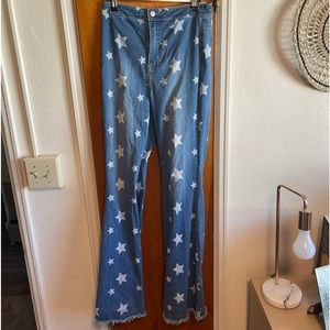 High rise stretchy star jeans